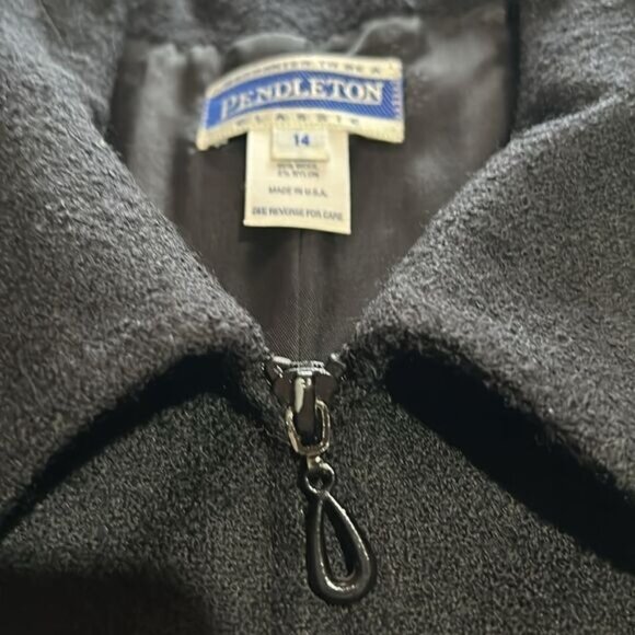 Pendleton Classic Womens Black Wool Blend Jacket Size L - Picture 2 of 6